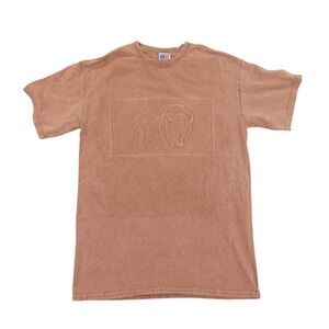 VTG‎ Tyca Buffalo Embossed Graphic T-Shirt Women Medium Brown Made In USA